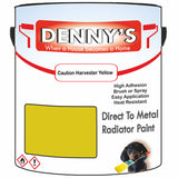 Denny's High Temp Paint For Boilers Colour- Caution Harvester Yellow - Heatproof Anti-Rust Longlife