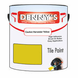 Denny's Tile Paint For Bathroom Tile Colour- Caution Harvester Yellow - Moistureproof Easy-Clean Makeover