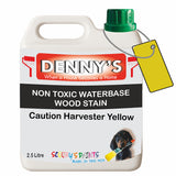 Denny's Stain Paint For Fences Colour- Caution Harvester Yellow - Weatherproof Uv-Safe Protect