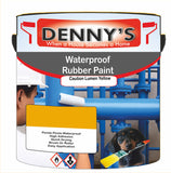 Denny's Waterpoof Paint For Pools Colour- Caution Lumen Yellow - Water-Seal Chlorine-Tough Anti-Slip
