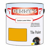 Denny's Tile Paint For Bathroom Tile Colour- Caution Lumen Yellow - Moistureproof Easy-Clean Makeover