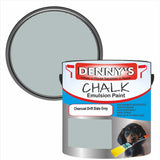 Denny's Chalk Paint For Walls Colour- Charcoal Drift Slate Grey - Matte Wipe-Clean Coverage