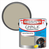 Denny's Chalk Paint For Walls Colour- Charcoal Pebble Soft Grey - Matte Wipe-Clean Coverage