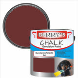 Denny's Chalk Paint For Walls Colour- Charm Carmine Terracotta Red - Matte Wipe-Clean Coverage