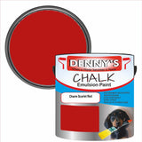 Denny's Chalk Paint For Walls Colour- Charm Scarlet Red - Matte Wipe-Clean Coverage