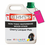 Denny's Stain Paint For Fences Colour- Cherry Lacquer Pink - Weatherproof Uv-Safe Protect