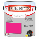 Denny's Floor Paint For Sheds Colour- Cherry Lacquer Pink - Durable Anti-Slip Weatherproof