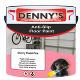 Denny's Floor Paint For Grip Coating Colour- Cherry Pastel Pink - Anti-Slip Hardwearing Safe