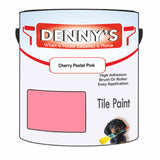 Denny's Tile Paint For Bathroom Tile Colour- Cherry Pastel Pink - Moistureproof Easy-Clean Makeover