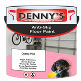 Denny's Floor Paint For Grip Coating Colour- Cherry Pink - Anti-Slip Hardwearing Safe
