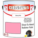 Denny's High Temp Paint For Pipes Colour- Cherry Pink - Heatproof Corrosionguard Durable