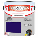 Denny's Floor Paint For Sheds Colour- Chilled Arctic Blue - Durable Anti-Slip Weatherproof