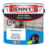 Denny's Floor Paint For Grip Coating Colour- Chilled Dyno Blue - Anti-Slip Hardwearing Safe