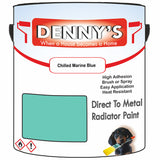 Denny's High Temp Paint For Grilles Colour- Chilled Marine Blue - Heatproof Rustguard Durable