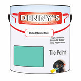 Denny's Tile Paint For Kitchen Tile Colour- Chilled Marine Blue - Wipe-Clean Grease-Resistant Refresh