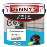 Denny's Floor Paint For Grip Coating Colour- Chilled Midnight Blue - Anti-Slip Hardwearing Safe