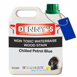 Denny's Stain Paint For Sheds Colour- Chilled Petrol Blue - Weatherproof Uv-Safe Nourish