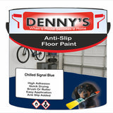 Denny's Floor Paint For Grip Coating Colour- Chilled Signal Blue - Anti-Slip Hardwearing Safe