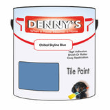 Denny's Tile Paint For Commercial Areas Colour- Chilled Skyline Blue - High-Traffic Durable Easy-Clean