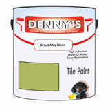 Denny's Tile Paint For Kitchen Tile Colour- Circuit Alloy Green - Wipe-Clean Grease-Resistant Refresh