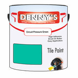 Denny's Tile Paint For Kitchen Tile Colour- Circuit Pressure Green - Wipe-Clean Grease-Resistant Refresh