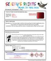 Instructions for use Citroen Wicked Red Car Paint