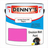 Denny's Emulsion Paint For Ceilings Colour- Heritage Classic Soft Magena - Matte Low-Splatter Stain-Hide Bright