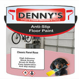 Denny's Floor Paint For Grip Coating Colour- Classic Panel Rose - Anti-Slip Hardwearing Safe