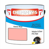 Denny's Plastic Paint For Windows Colour- Classic Rose - Weatherproof Fade-Safe Upvc