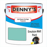 Denny's Emulsion Paint For Walls Colour- Soft Classic Heritage Turquoise - Matte Wipe-Clean Durable Coverage