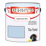 Denny's Tile Paint For Commercial Areas Colour- Cobalt Anchor Blue - High-Traffic Durable Easy-Clean