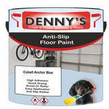 Denny's Floor Paint For Grip Coating Colour- Cobalt Anchor Blue - Anti-Slip Hardwearing Safe