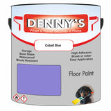 Denny's Floor Paint For Sheds Colour- Cobalt Blue - Durable Anti-Slip Weatherproof