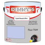 Denny's Floor Paint For Sheds Colour- Cobalt Blueprint Blue - Durable Anti-Slip Weatherproof