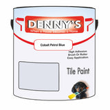 Denny's Tile Paint For Bathroom Tile Colour- Cobalt Petrol Blue - Moistureproof Easy-Clean Makeover