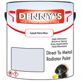 Denny's High Temp Paint For Boilers Colour- Cobalt Petrol Blue - Heatproof Anti-Rust Longlife