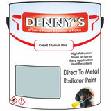 Denny's High Temp Paint For Stoves Colour- Cobalt Titanium Blue - Heatproof Soot-Resistant Durable