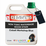 Denny's Stain Paint For Fences Colour- Cobalt Workshop Blue - Weatherproof Uv-Safe Protect
