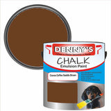 Denny's Chalk Paint For Furniture Colour- Cocoa Coffee Saddle Brown - Matte Scuffproof Refresh