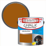 Denny's Chalk Paint For Walls Colour- Coffee Biscuit Brown - Matte Wipe-Clean Coverage