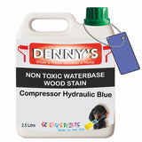 Denny's Stain Paint For Fences Colour- Compressor Hydraulic Blue - Weatherproof Uv-Safe Protect