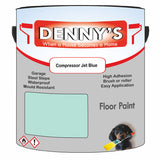 Denny's Floor Paint For Sheds Colour- Compressor Jet Blue - Durable Anti-Slip Weatherproof