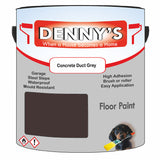 Denny's Floor Paint For Commercial Areas Colour- Concrete Duct Grey - High-Traffic Anti-Slip Hardwearing