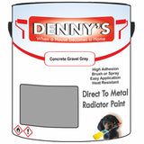 Denny's High Temp Paint For Pipes Colour- Concrete Gravel Grey - Heatproof Corrosionguard Durable