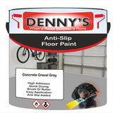 Denny's Floor Paint For Grip Coating Colour- Concrete Gravel Grey - Anti-Slip Hardwearing Safe