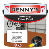 Denny's Floor Paint For Grip Coating Colour- Concrete Grey - Anti-Slip Hardwearing Safe