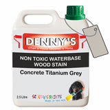 Denny's Stain Paint For Decking Colour- Concrete Titanium Grey - Anti-Slip Weatherproof Nourish
