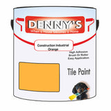Denny's Tile Paint For Bathroom Tile Colour- Construction Industrial Orange - Moistureproof Easy-Clean Makeover