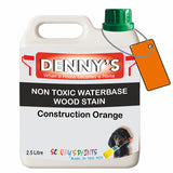 Denny's Stain Paint For Fences Colour- Construction Orange - Weatherproof Uv-Safe Protect