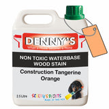 Denny's Stain Paint For Fences Colour- Construction Tangerine Orange - Weatherproof Uv-Safe Protect